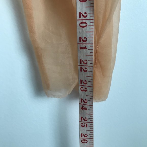 Zara Nude Sheer Long Sleeve Belted Blouse - Picture 11 of 13